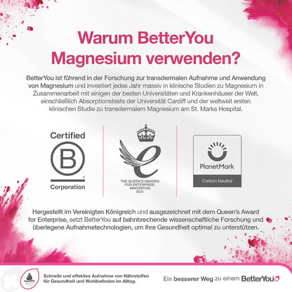 BetterYou Magnesium Mineral Bath Flakes - Mineral Bath Salts with Magnesium Chloride - Foot Bath or Body Bath Soak - Safe On Sensitive Skin - 2.3 lb