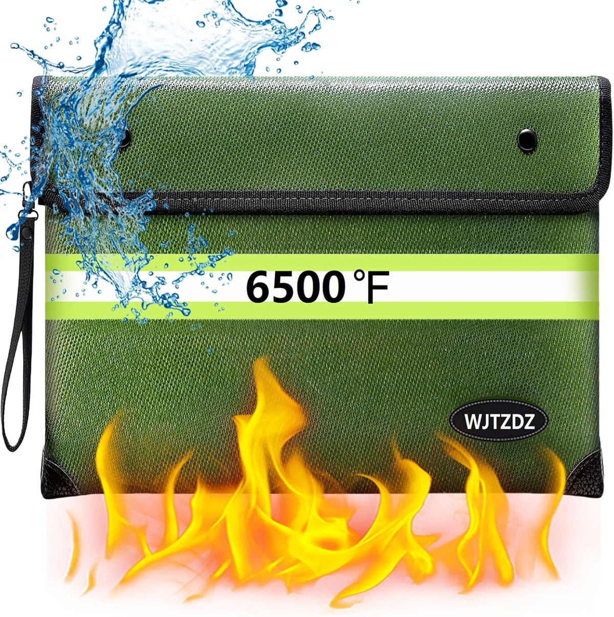 Upgraded Fireproof Money Bag,10 Layers of Heat Insulated Materials 6500°F