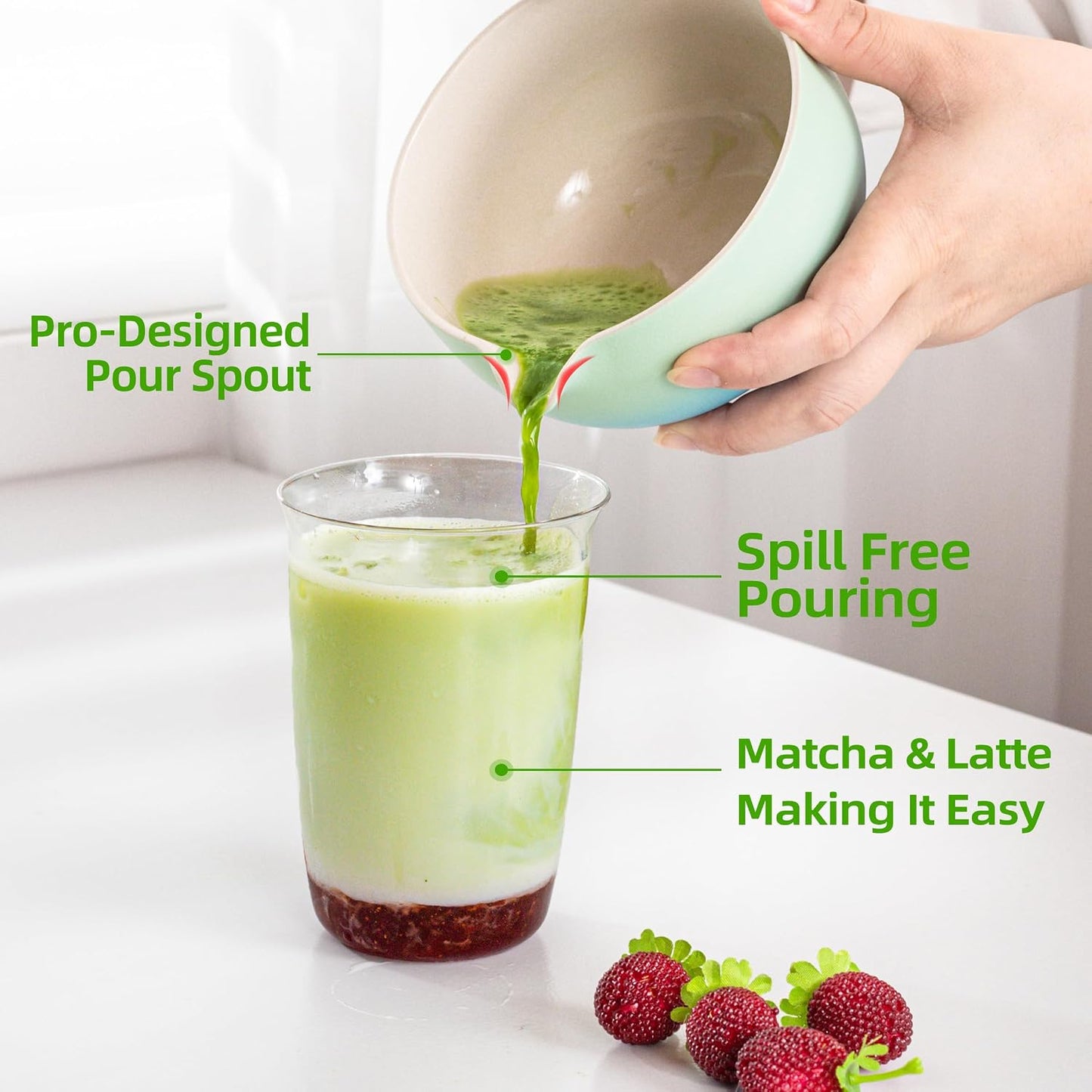 TEANAGOO Matcha Whisk Set Black,7 Pcs Matcha Set,Matcha Kit for Ceremony,Tradition Tea Set for Making Breakfast/Latte,Matcha Whisk Set with Bowl(Chawan)/Whisk and Holder,Gift for Family/Friend