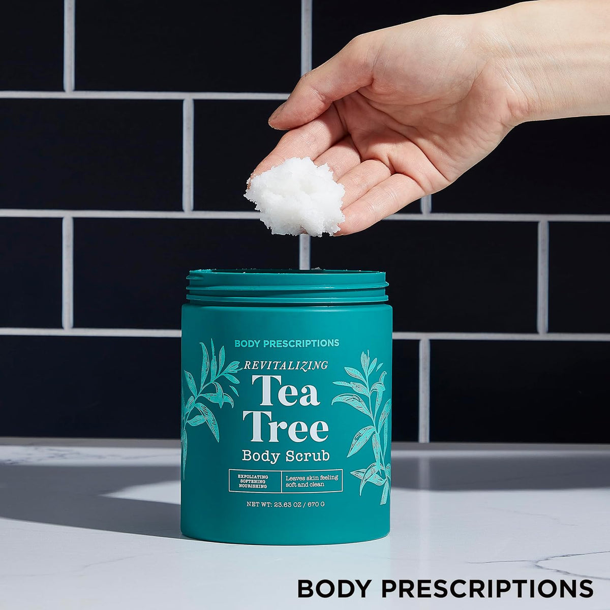 Body Prescriptions Exfoliating Body Scrub – Body Cleanser for Nourished, Ultra-Smooth Skin, Honey Citrus, Coconut Almond, and Sweet Mint