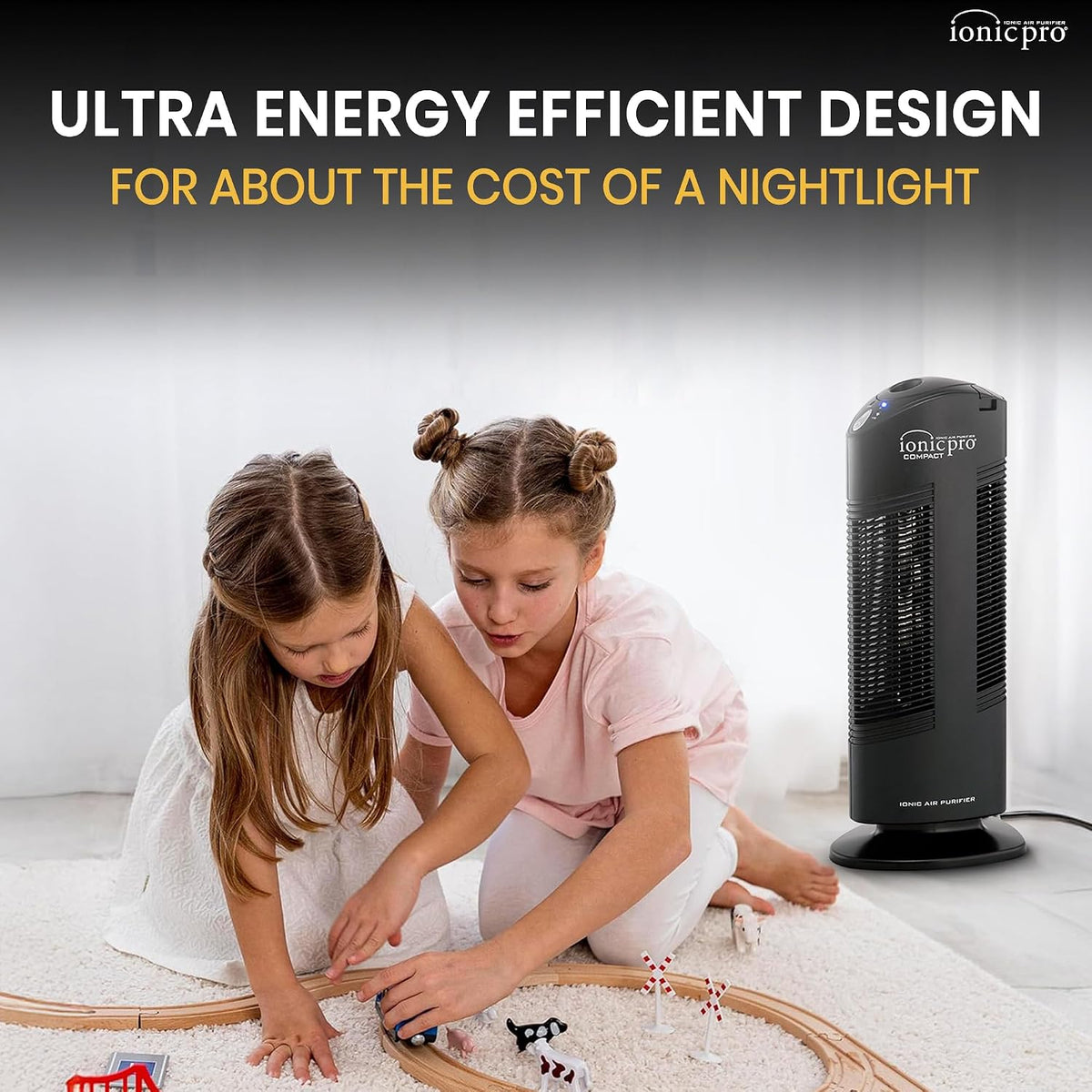 Ionic Pro Compact Filterless Air Purifier for Home, Cleans Up to 300 sq.ft
