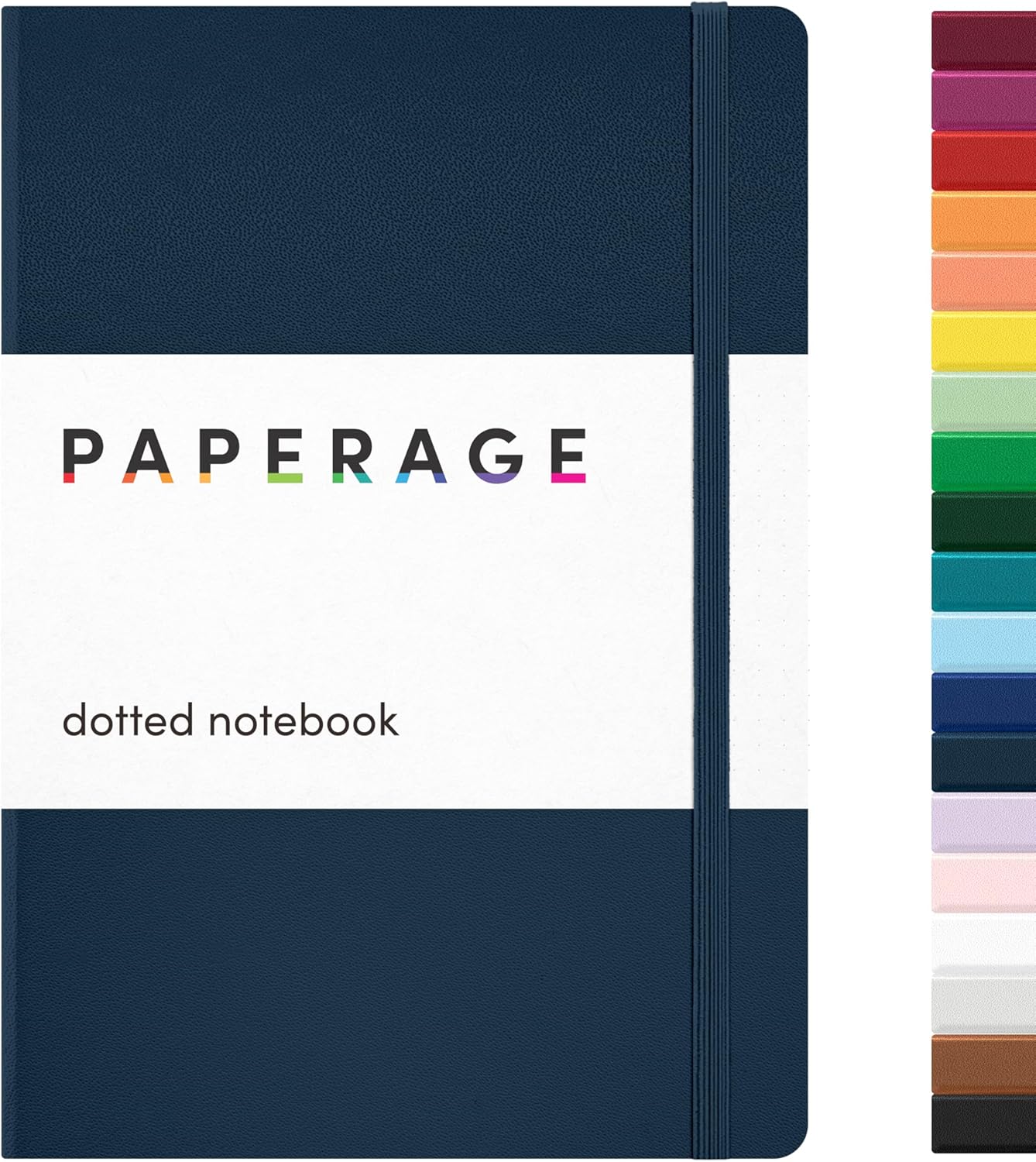 PAPERAGE Lined Journal Notebook, Hardcover Journal for Women & Men, 160 Pages, (5.6 in x 8 in), College Ruled Journaling Notebook for Work, School Supplies & Note Taking, (Black)