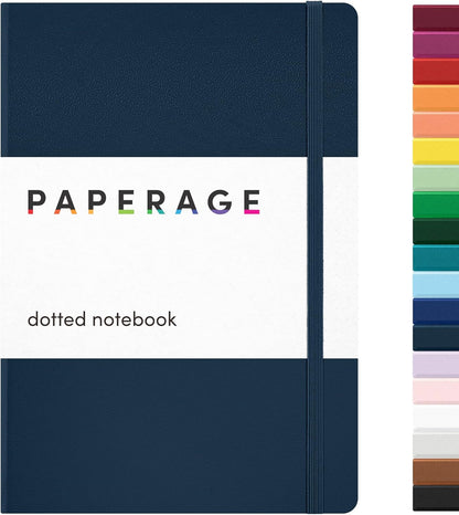 PAPERAGE Lined Journal Notebook, Hardcover Journal for Women & Men, 160 Pages, (5.6 in x 8 in), College Ruled Journaling Notebook for Work, School Supplies & Note Taking, (Black)