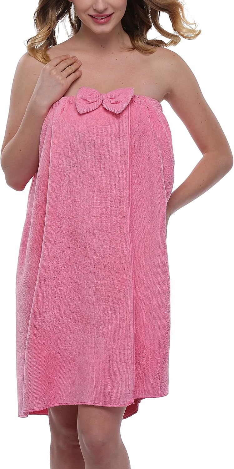 goodmansam Women's Shower Wrap Robes Spa Body Wrap Bathrobe Ultra Absorbent Cover up Towels