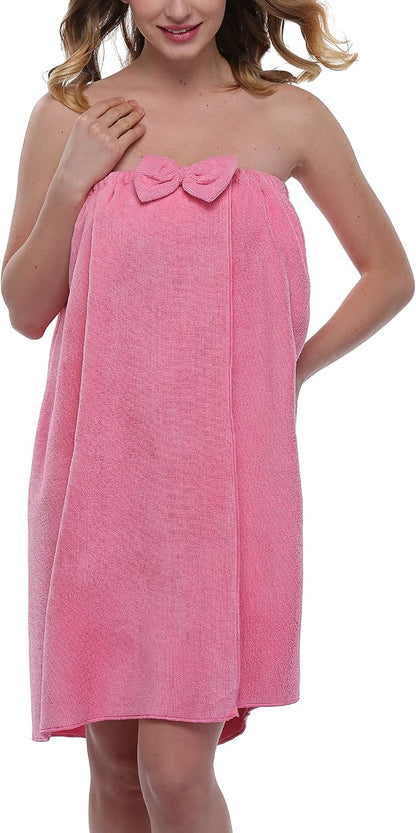 goodmansam Women's Shower Wrap Robes Spa Body Wrap Bathrobe Ultra Absorbent Cover up Towels