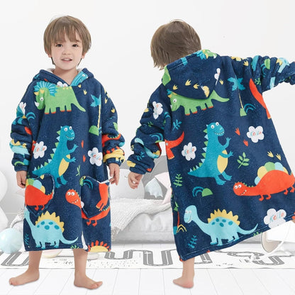 Fiosnow Glow in the Dark Unicorn Blanket Hoodies for Kids 6-13YR Oversize Wearable Blanket Hoodies for Boys Girls Teens