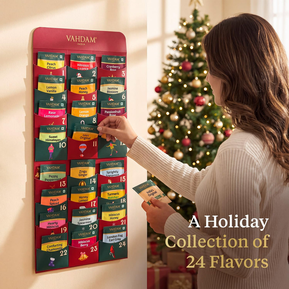 VAHDAM Teas of Joy - Tea Advent Calendar 2026 | 24 Unique TeaBags for Xmas