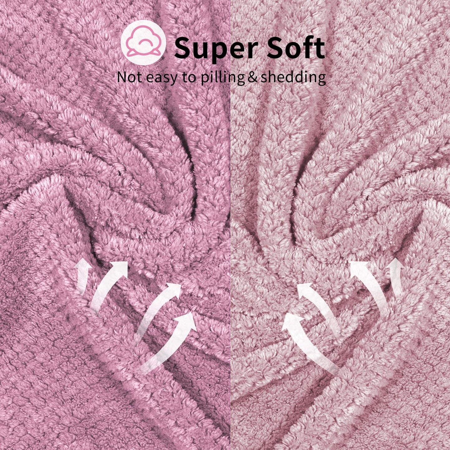 my novel things 2 Pack Extra Large Microfiber Hair Towel Wrap for Women, 37.4" x 26.4" Super Absorbent & Quick Dry with Elastic Strap for Curly Hair (Blue)