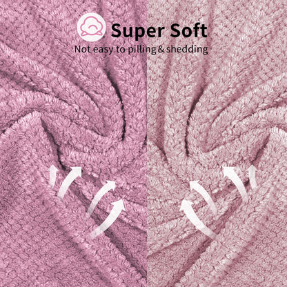 my novel things 2 Pack Extra Large Microfiber Hair Towel Wrap for Women, 37.4" x 26.4" Super Absorbent & Quick Dry with Elastic Strap for Curly Hair (Blue)
