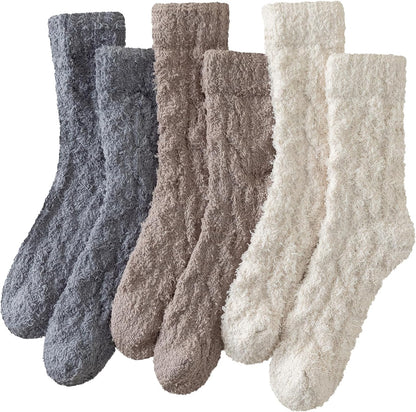 Premillow Womens Fuzzy Socks Fluffy Socks Women Winter Cozy Sock Warm Slipper Home Sleeping Sock for Women
