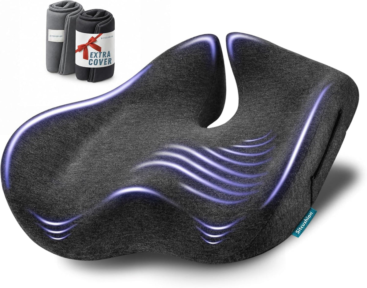 Pressure Relief Seat Cushion for Tailbone Pain, Sciatica & Coccyx Pillow
