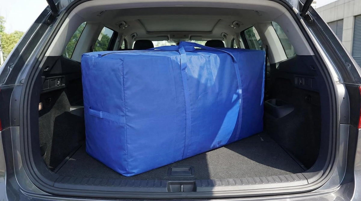 66 Gallon Extra Large Storage Bags, XXL Moving Bags with Zippers & Side Handles, Jumbo Big Storage Totes for Moving & Space-Saving Organization (Black, 66 Gallon)