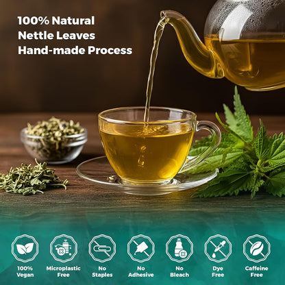 Lavitali, Nettle Leaves Tea Bags | 60 bags, 100% Pure Herbal Tea | Caffeine-Free, Mineral-Rich, Eco-Friendly Filter Bags | Daily Natural Botanical, Hot or Iced Herbal Infusion