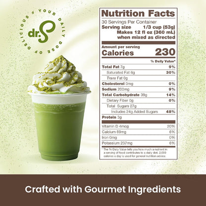 Café Essentials Matcha Green Tea Latte Frappe Mix – No Artificial Colors, Flavors, or Sweeteners – Shelf Stable – 51mg of Caffeine – Great for Hot, Iced, & Frozen Frappes (3.5 lb Bag, 30 Servings)