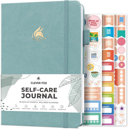 Clever Fox Self-Care Journal for Women, Daily Planner 5.8x8.3 Aquamarine