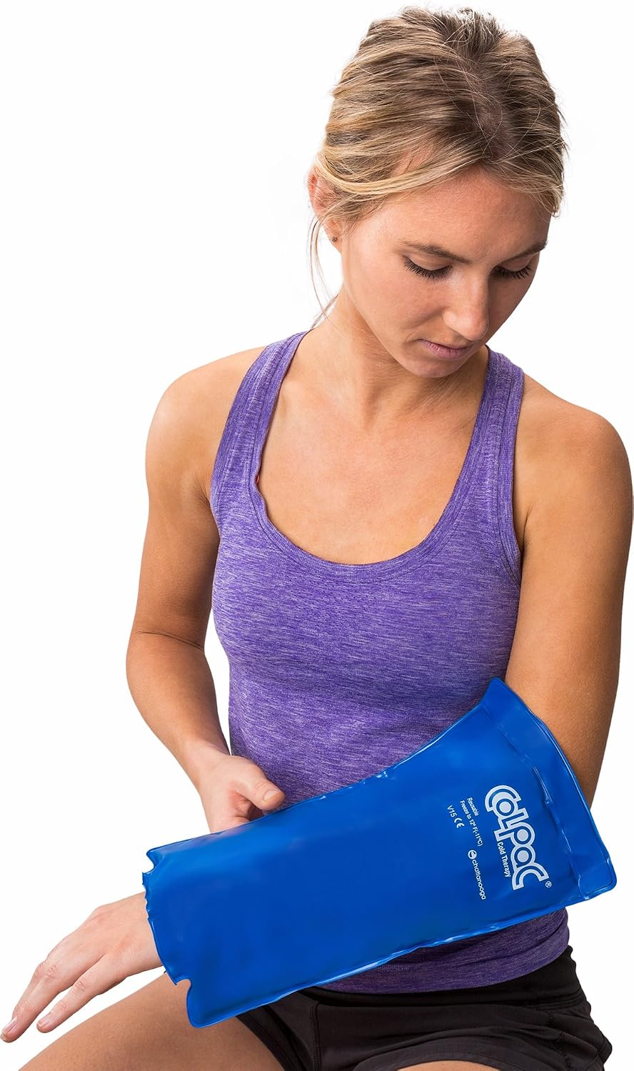 Chattanooga ColPac - Reusable Gel Ice Pack - Black Polyurethane - Standard - 10 in x 13.5 in - Cold Therapy - Knee, Arm, Elbow, Shoulder, Back - Aches, Swelling, Bruises, Sprains, Inflammation