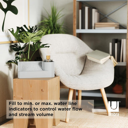 Umbra Stream Water Fountain, Indoor Tabletop Zen Desktop, Sand