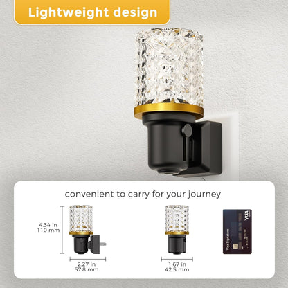 L LOHAS LED Night Light, Dimmable Night Lights Plug into Wall, Automatic Night Lights Plug in with Auto Light Sensor,Adjustable Brightness Amber LED Night Light, for Bedroom Hallway Home Decor