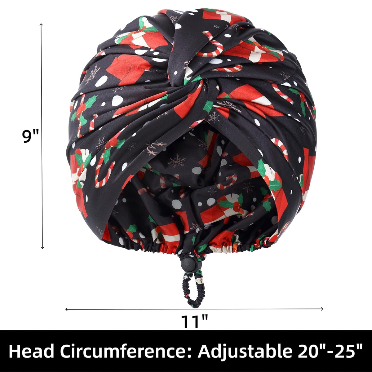 Adjustable Silk Bonnet Satin Curly Hair Wrap for Sleeping Women Anti Frizz