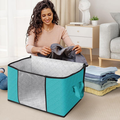 Fab totes Storage Bags for Clothes Blanket Storage Bins with Lids