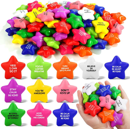 108 Pack Motivational Stress Balls Bulk for Adults & Kids Foam Stress Toys