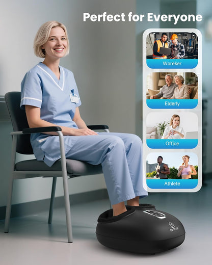 COMFIER [2026 Gift for Men,Women,Shiatsu Foot Massager with Fast Heat,Kneading Rolling Compression,Extra Vibration, FSA Eligible HSA Store, Plantar Fasciitis,Neuropathy Pain, Bigger Size 13IN