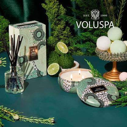 Voluspa Baltic Amber Candle, 18 oz, Coconut Wax Blend, Scented Candles for Home, 100 Hour Burn Time, Candle Jar