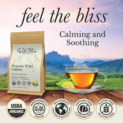 Organic Lemon Balm Tea - Caffeine Free Loose Leaf Herbal Tea - Pharmacopoeia Potency - 25 Servings