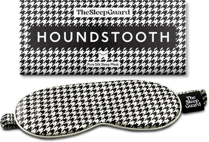 TheSleepGuard Pure Silk Sleep Mask [100% 6A Mulberry Silk, 22 Momme] Light Blocking Travel Essentials. Eye Masks for Sleeping. Black Oeko-Tex Blindfold. Eye Covers for Men & Women