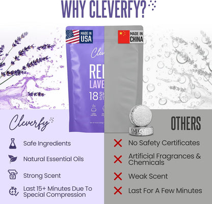 Cleverfy Eucalyptus Shower Steamers Aromatherapy - Birthday Gifts for Women, Mom, Wife, Grandma, Her, Best Friend, Daughter, Sister, Teens & Girlfriend - 18 Tablets
