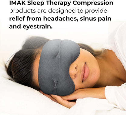 Brownmed Eye Pillow - Compression Eye Mask for Headache Support - Soothes Strain - Eases Sinus Pressure - Cooling - Universal Fit - Breathable Cotton - Washable & Reusable - Black