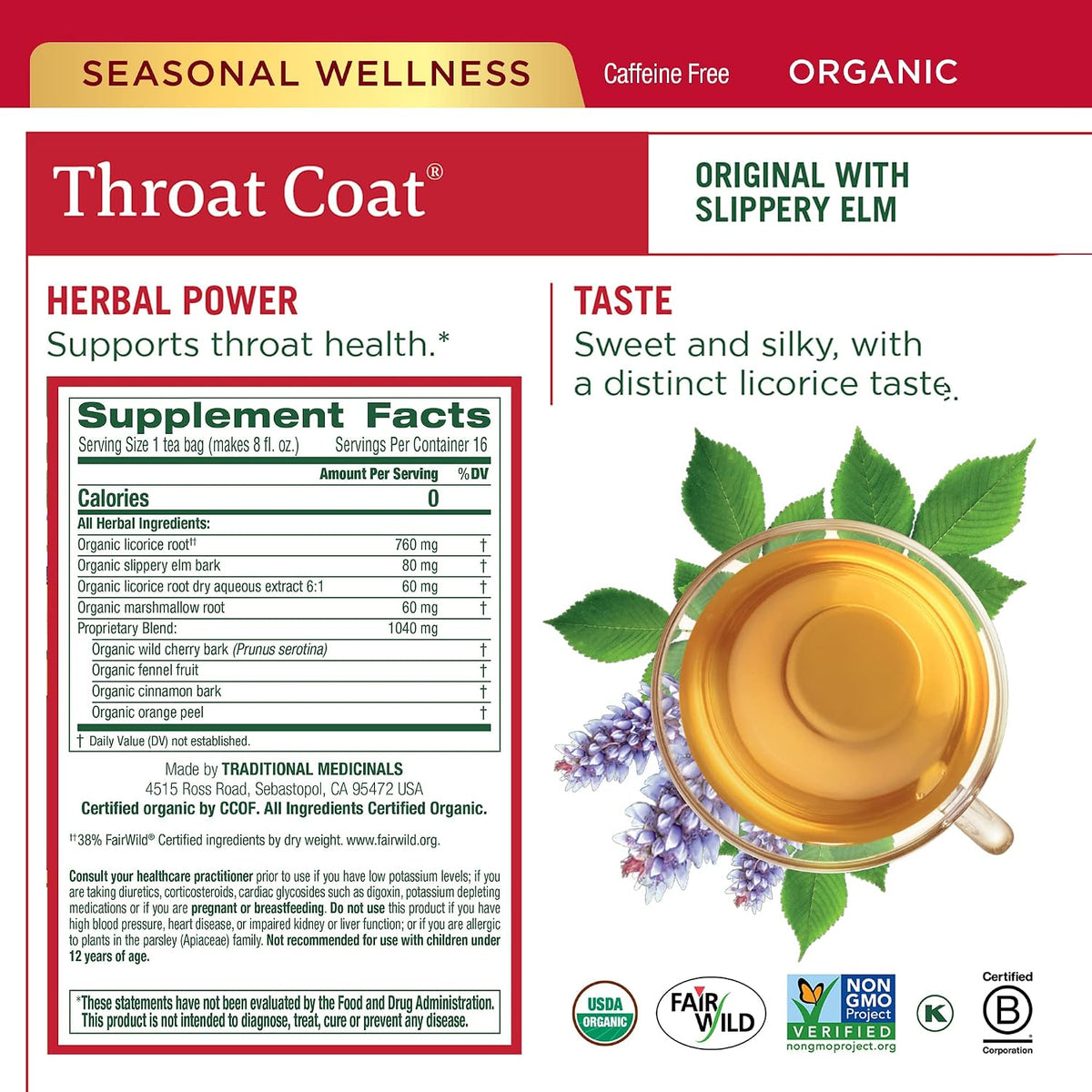 Traditional Medicinals Organic Seasonal Care Variety Pack, 96 Tea Bags