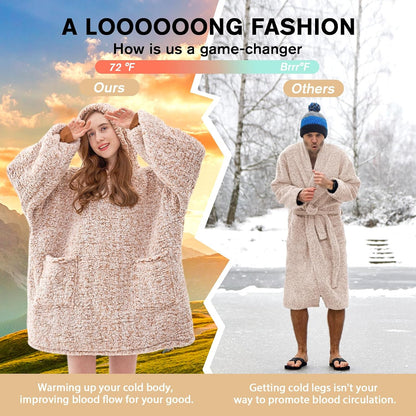 yescool Wearable Blanket Hoodie as Christmas Birthday Gifts for Women Mom - Colors B