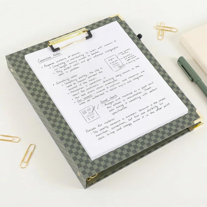 Aesthetic Clipboard Binder with Dividers - 3 Ring Organizer for Work