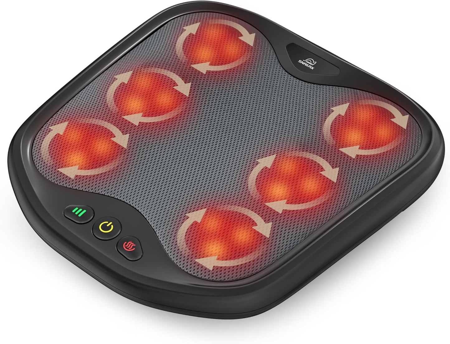 Snailax Shiatsu Foot Massager with Heat, Washable Cover Kneading Foot & Back Massager, Heated Feet Warmer, Electric Feet Massager Machine for Plantar Fasciitis