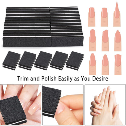 48pcs Sponge Toe Separators Pedicure Set for Nail Polish- Premium Nail Art Painting and Polishing Tool Kit, 4 Funy Color
