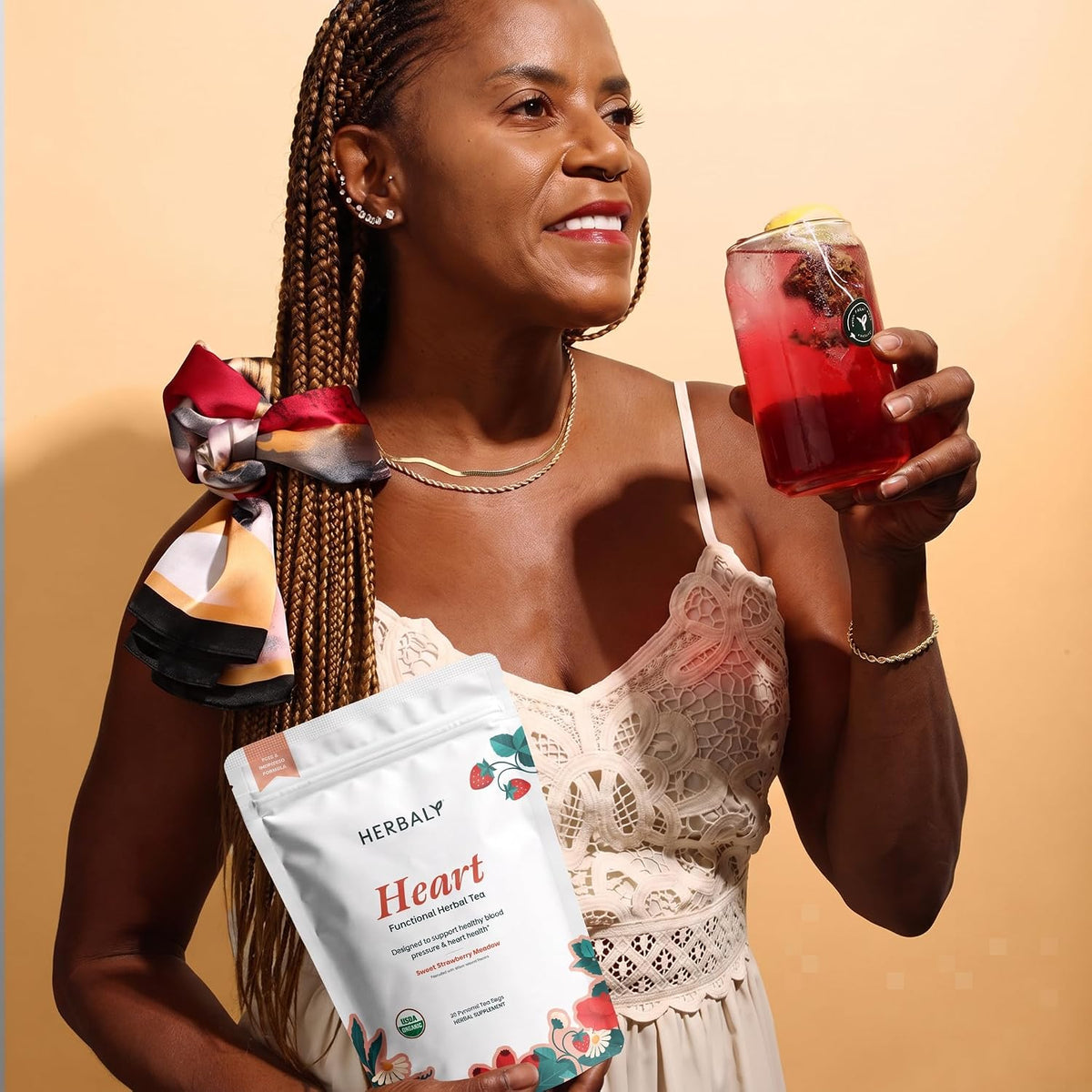 Herbaly Heart Organic Herbal Tea - Heart Health & Circulation, 28 Ct