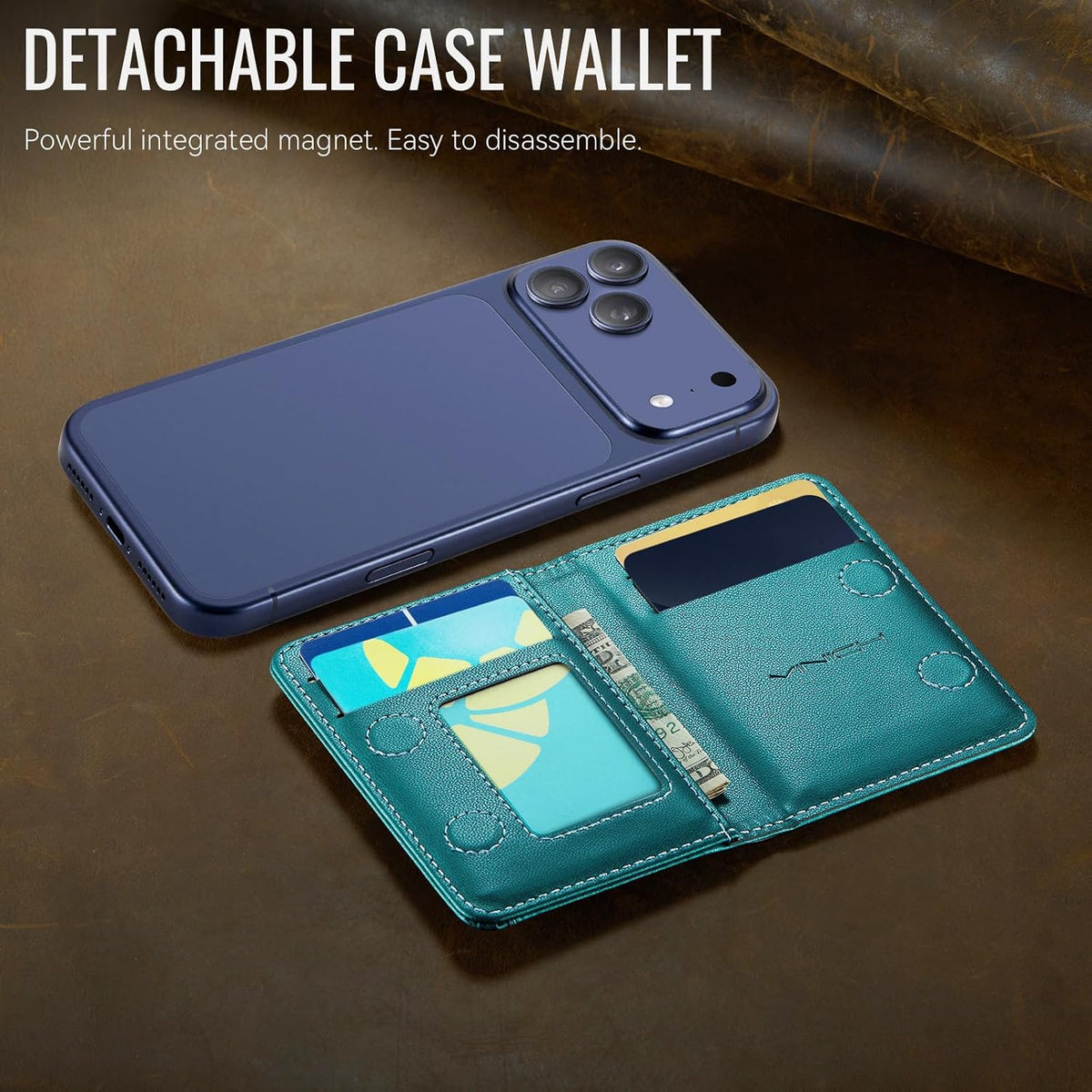 Vinich for MagSafe Wallet Magnetic RFID Blocking Card Holder, Rose Pink