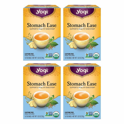 Yogi Stomach Ease Tea, 16 Tea Bags (4 Pack)