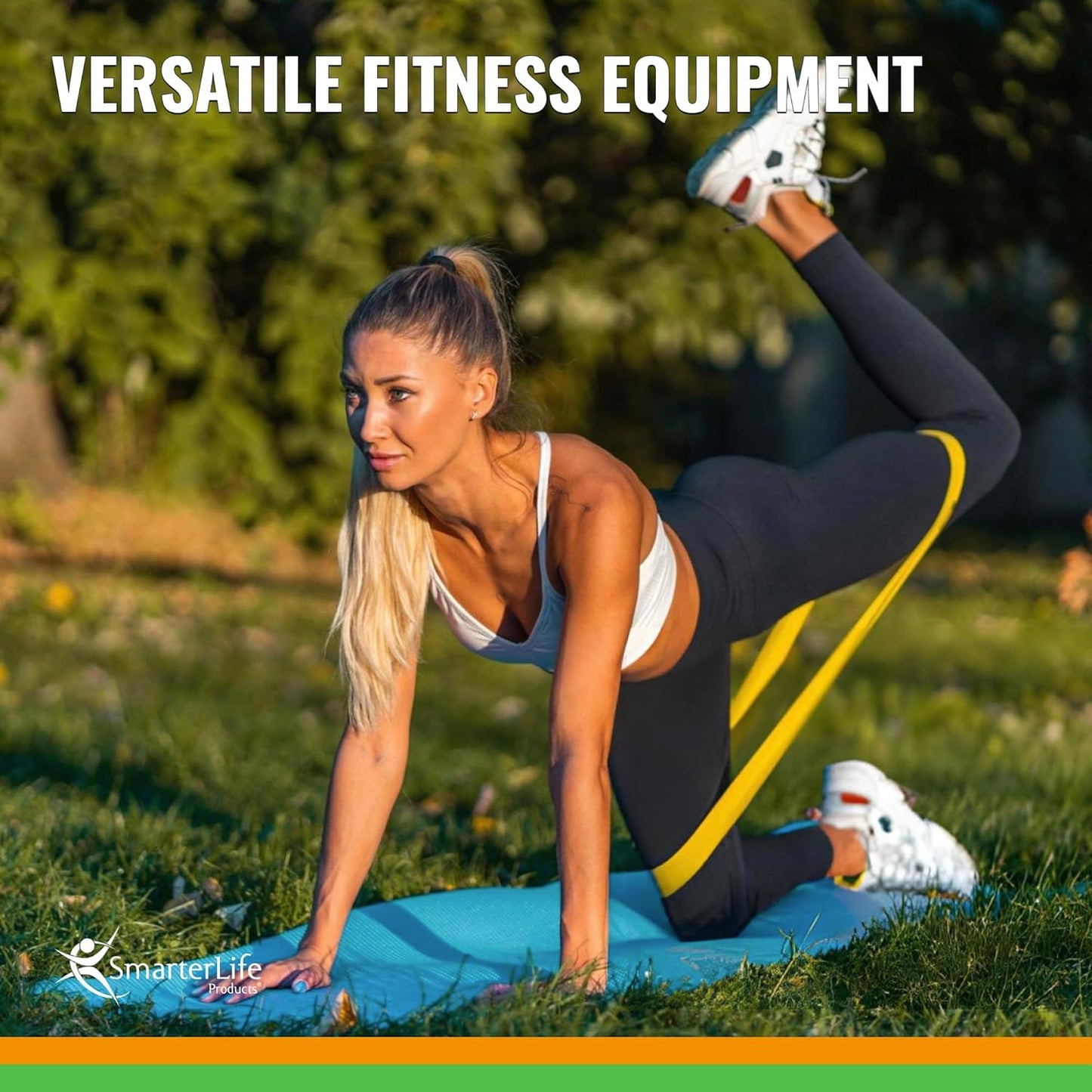 SmarterLife Resistance Bands, Set of 5 Extra Wide Latex-Free Exercise Bands | Bands for Working Out - For Women, Men - Weight Loss, Physical Therapy Bands, Booty Bands, Home Gym, Workout Guide Included