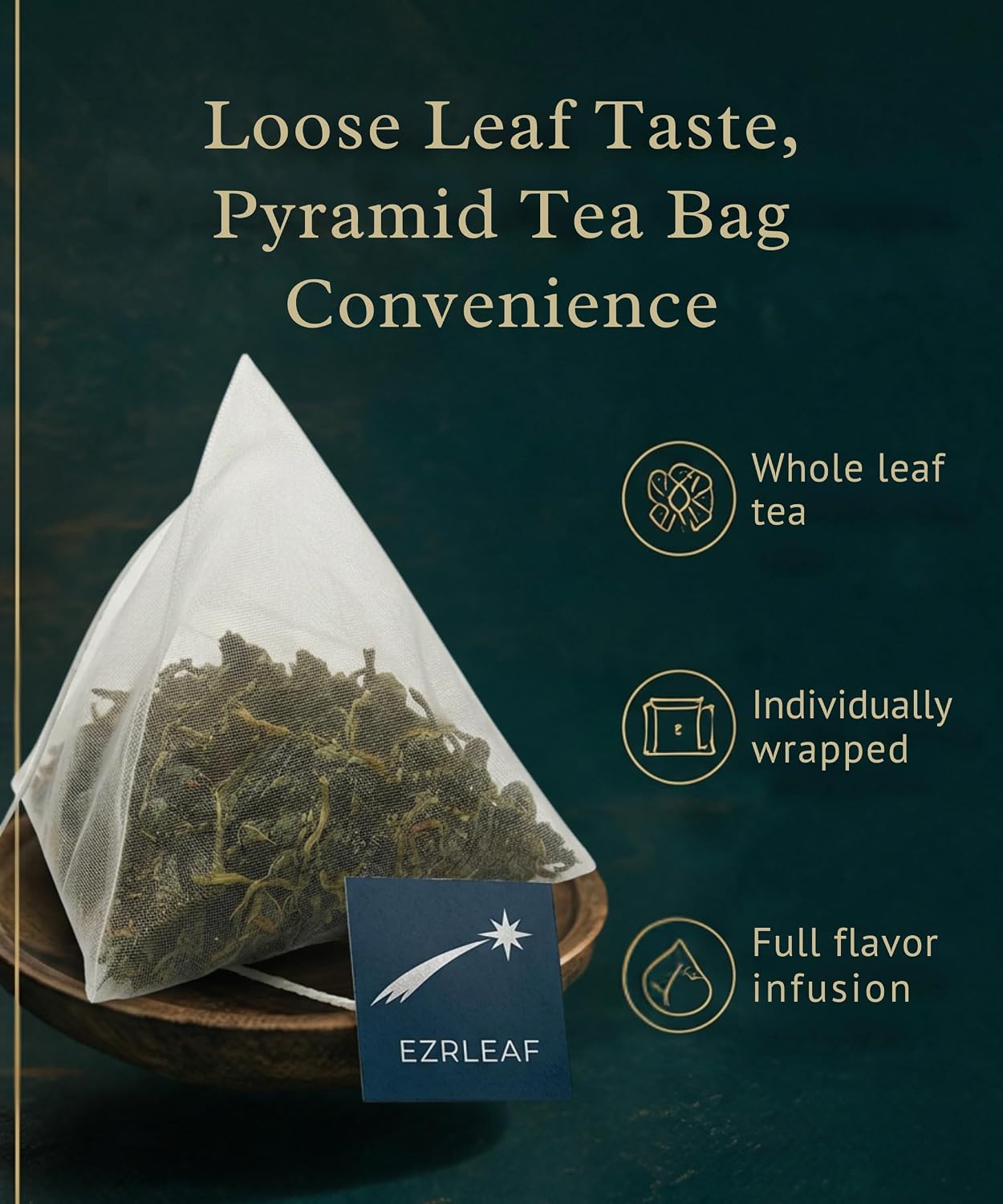 EZR LEAF Soft Wellness-Pura Caffeine-Free Herbal Tea Collection, 22ct Pyramid Tea Bags, Floral & Fruit Tea Gift Set with Lemon Verbena, Chamomile Mint, Dreamland & Roselle, Bedtime Tea Variety Gift Set, Premium Pyramid Tea Bags, Herbal Tea Gift Set