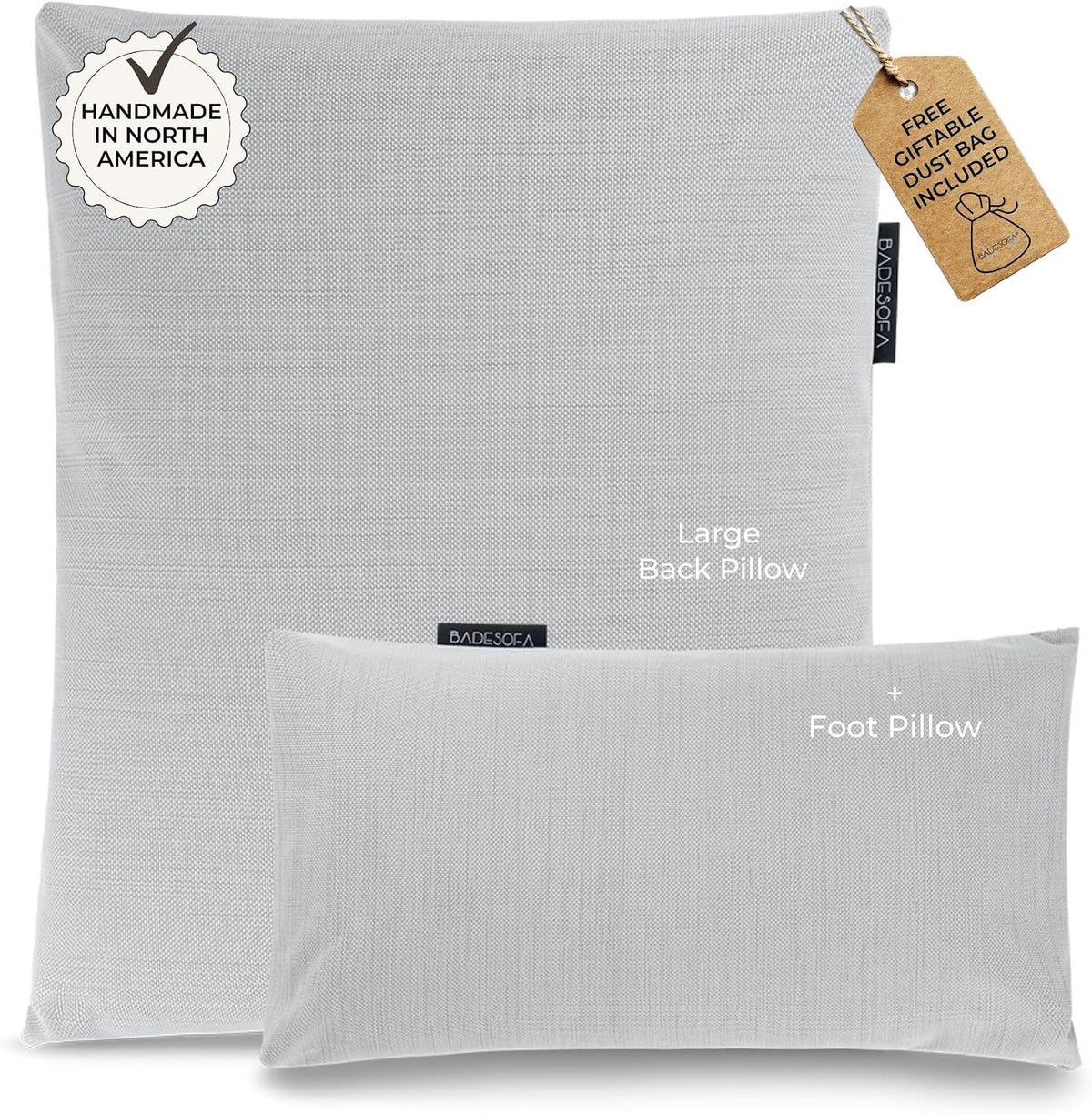 BADESOFA® Luxury Bath Pillow M in Ivory, Quick-Drying Bath Back Pillow