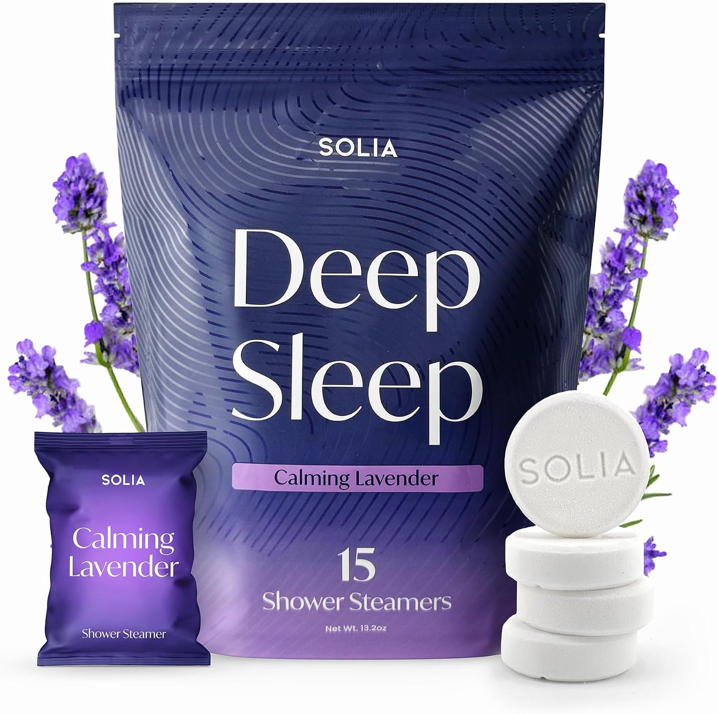 Shower Steamers Lavender and Menthol 7-Pack - Patent-Pending - Real Essential Oil Lavender Shower Bombs Gift Set, Menthol Tablets, Spa Steamers