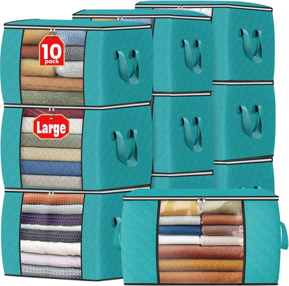Fab totes Storage Bags for Clothes Blanket Storage Bins with Lids
