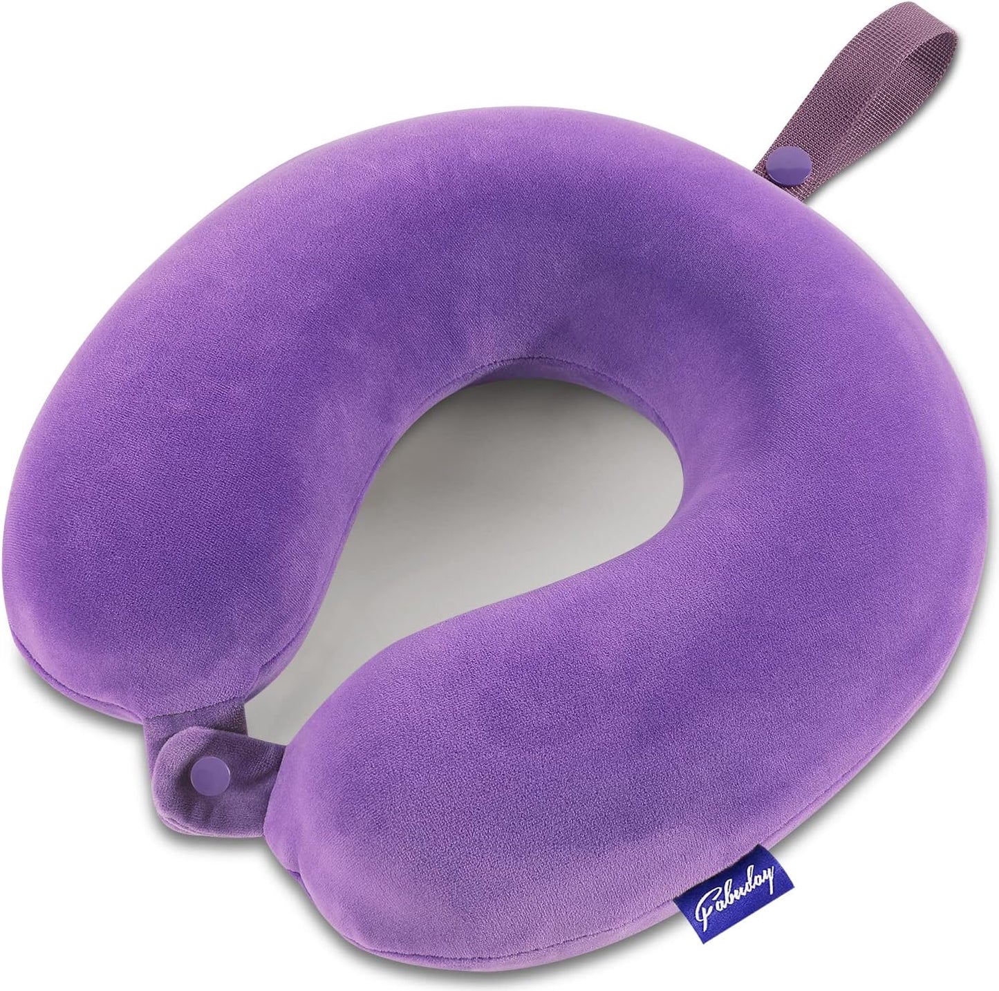 Travel Pillow Memory Foam for Airplanes - Neck Pillow for Traveling, Car, Home, Flight Pillow for Sleeping with Attachable Snap Strap Soft Washable Cover, Provide Head Neck Support Rest, Dark Gray