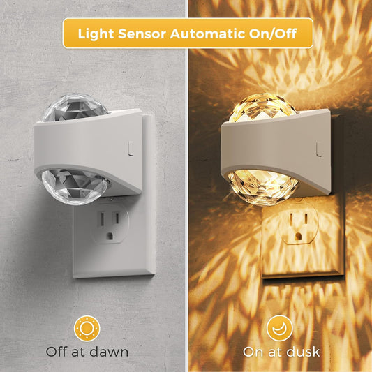 L LOHAS LED Night Light,Projector Night Light with Dusk to Dawn Sensor