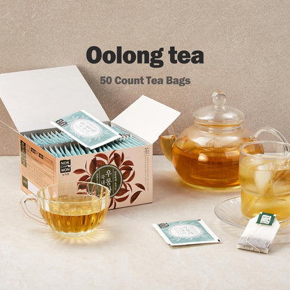 [Nokchawon] Oolong Tea, Premium Pure Tea, Semi-Fermented Tea from Korea, 50 Count Tea Bags, 2.1oz(60g)