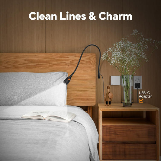 Wall Mounted Reading Light, Headboard Light with Lamp Head Switch