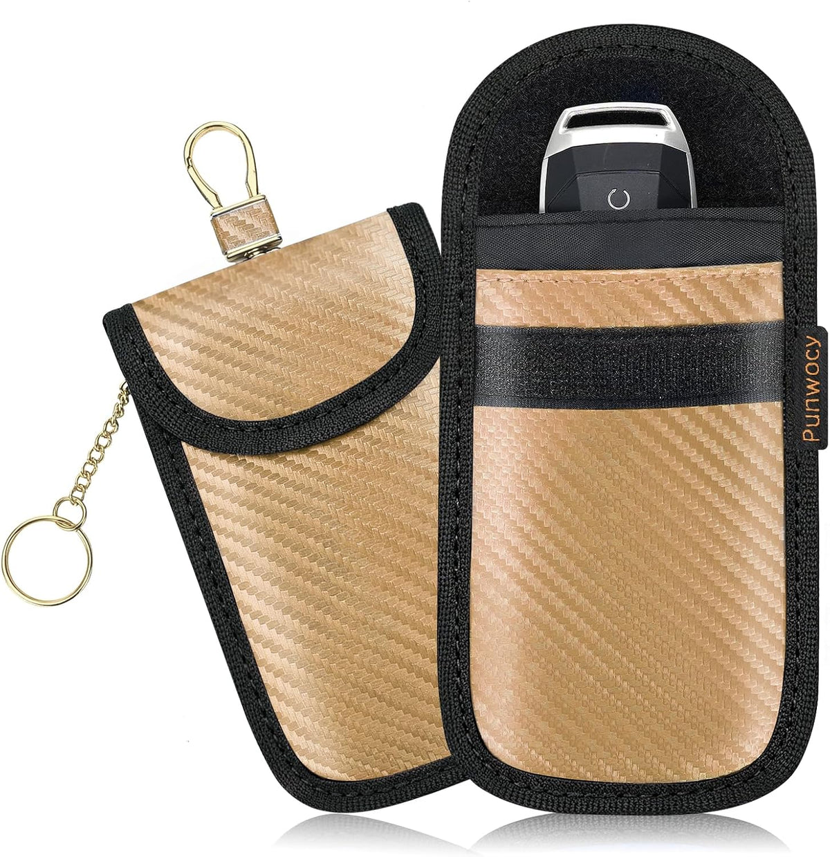 Faraday Bags for Phones & Car Key Fobs, Signal Blocking, 2-Pack