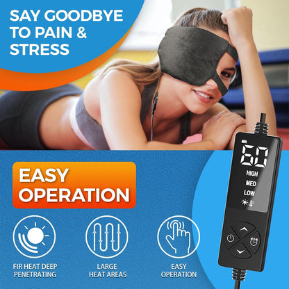 sticro Stye Eye Compress Heating Pad for Stye Treatment, Moist Heat Eye Mask for Stye Chalazion Blepharitis Relief, 3 Temp & 5Timer Settings for Both Left & Right Eyes